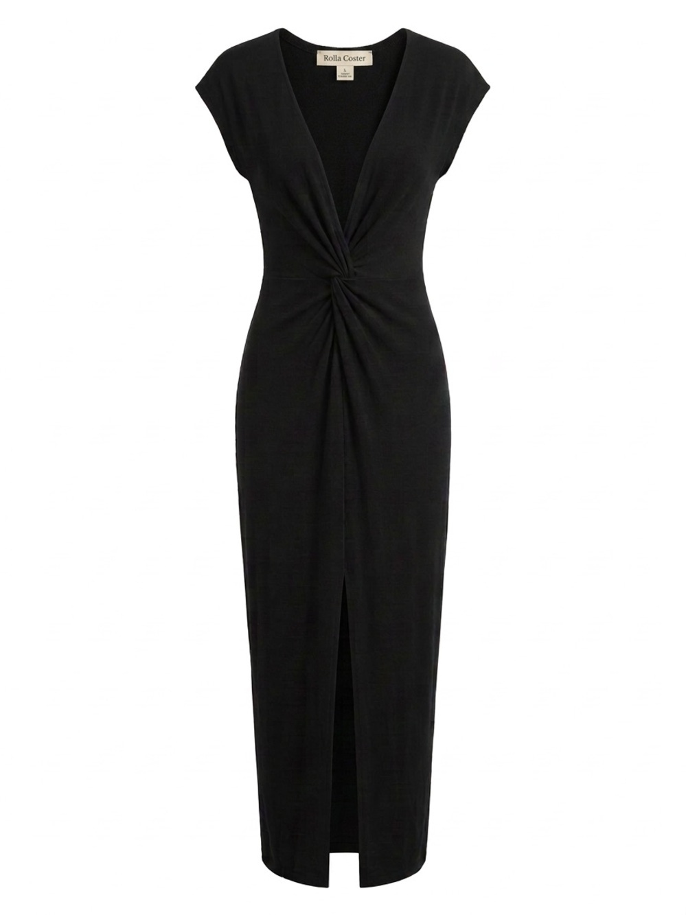 Rolla Coster Black Twist-Front Maxi Dress